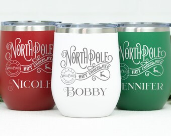 North Pole Mug, North Pole Hot Chocolate Tumbler, Christmas Movie Watching Mug, North Pole Hot Cocoa, Christmas Décor, Holiday Mug for Kids
