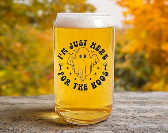 Halloween Can Glass, Halloween Barware, Unique Halloween Glassware, Halloween Beer Can, Spooky Decor, Fall Glass Cup, Fall Glassware