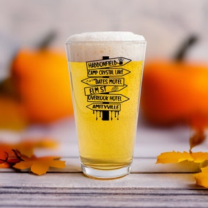 Spooky Halloween Barware, Unique Halloween Glassware, Spooky Beer Pint, Halloween Pint, Halloween Barware, Spooky Decor, Fall Glass Cup