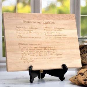 Handwritten Cutting Board Recipe, Christmas Gift idea, Kitchen decor –  Whims & Wishes