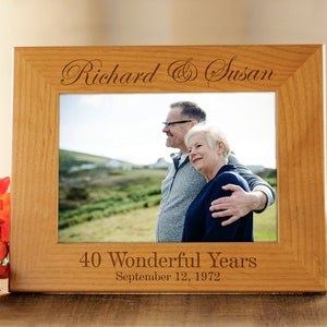 40th Anniversary, Parents Gift, 40 Year Anniversary, Personalized Gift, Anniversary Gifts, Gift for Her, Anniversary, Wedding Anniversary