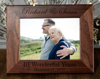40th Anniversary, Parents Gift, 40 Year Anniversary, Personalized Gift, Anniversary Gifts, Gift for Her, Anniversary, Wedding Anniversary