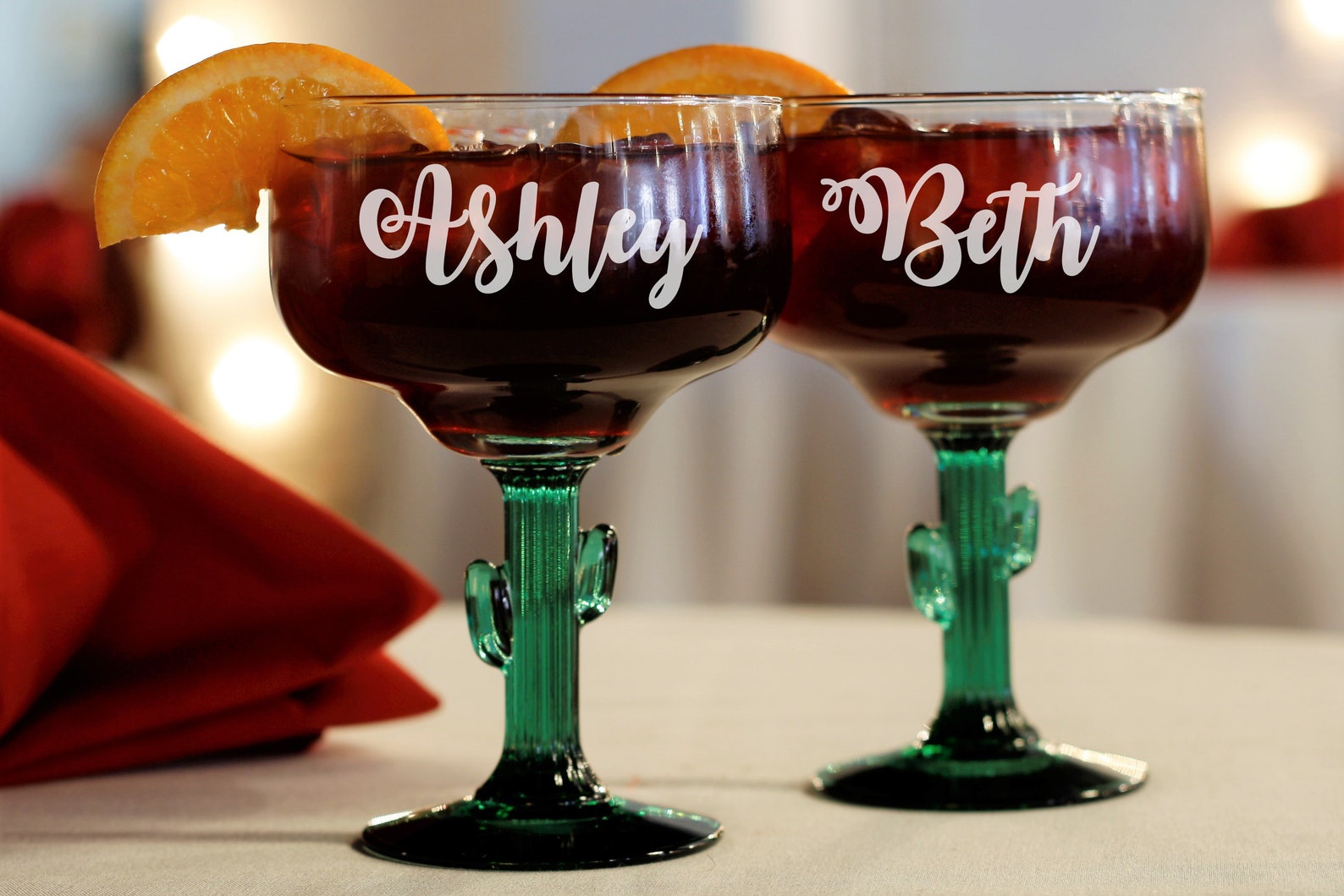 Margarita Glasses Set of 2 Engraved Gift Mom Gift Gifts