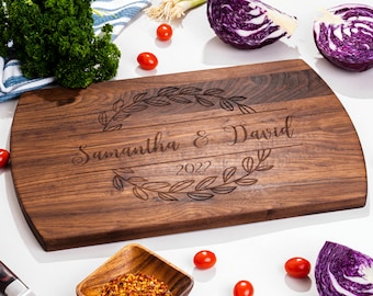Personalized Cutting Board, Custom Cheese Board, Charcuterie Board, Housewarming, Wedding Gift, Engagement Present, Couple Cutting Board