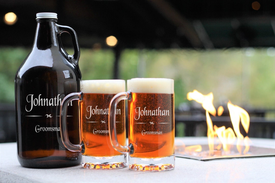 Personalized Beer Growler, Gifts for Groom, Father of the Bride Gift, Craft Beer, Best Man Beer