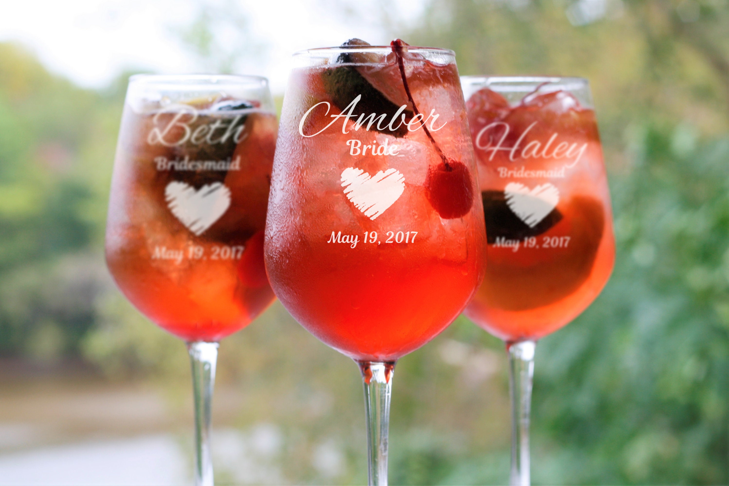 Bridesmaid Gift Wine Glasses Bridal Shower Bridesmaid Etsy