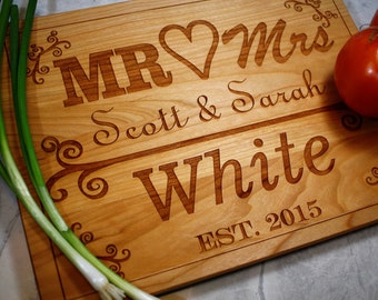 Personalized Cutting Board - Engraved Cutting Board - Custom Cutting Board - Wedding Gift - Housewarming Gift - Anniversary - Engagement