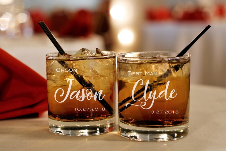 Personalized Whiskey Glasses Set of 4 Custom Whiskey Glasses Etsy