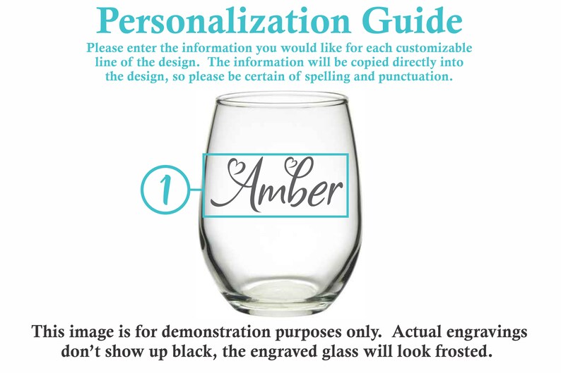 Custom Wine Glass, Custom Bridesmaid Glasses, Personalized Wine Glass, Custom Stemless Wine Glass, Stemless Wine Glass, Monogram Wine Glass bild 2