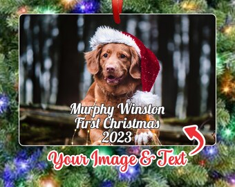 Personalized Dog Picture Ornament, Custom Puppy Ornament, Christmas Gifts, Gift For Dog Owners, Gift For Pet Lovers, Christmas Keepsake