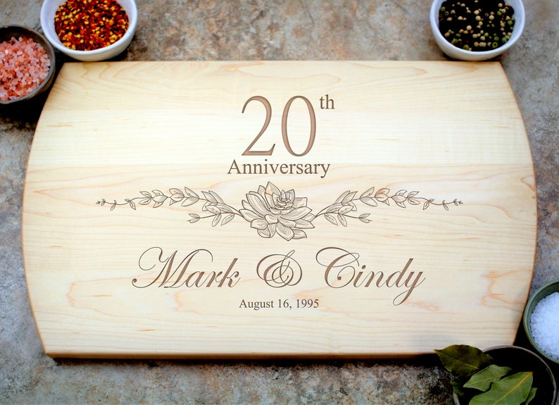 20th Anniversary Gift Custom Cutting Board Personalized Etsy