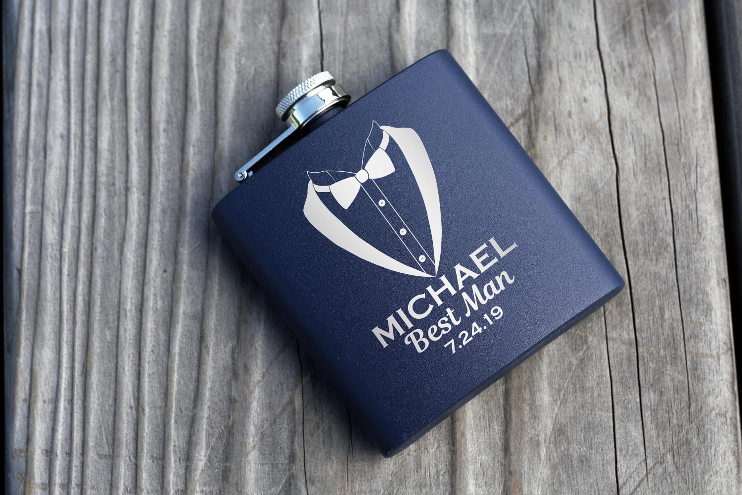 Best Man Flask Flask for Men Personalized Flask Custom Etsy