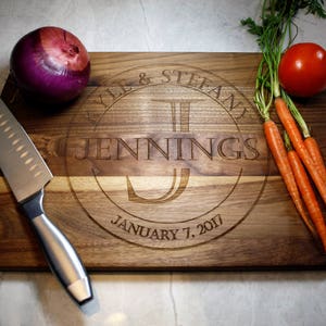 Personalized Cutting Board Wedding Gift Engagement Gifts for Mom Custom Cutting Board Personalized Kitchen Kitchen Gift Fiance image 9