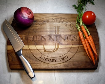 Personalized Cutting Board Great for a Wedding Gift, New Homeowners, Anniversary, or for Mom or Dad