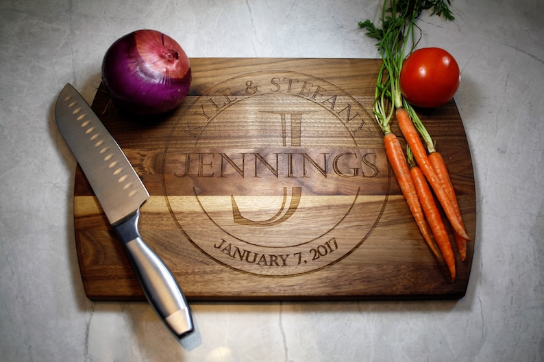 Personalized Cutting Board Wedding Gift Engagement Gifts for Mom Custom Cutting Board Personalized Kitchen Kitchen Gift Fiance image 9