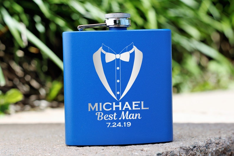 Best Man Flask Flask for Men Personalized Flask Custom Etsy