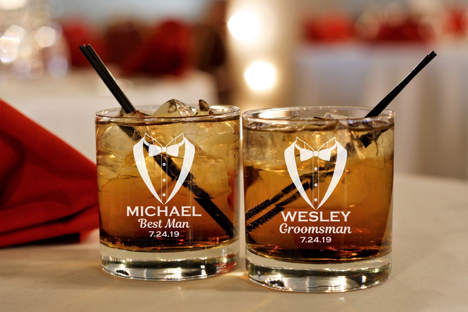 Personalized Whiskey Glasses Set of 2 Custom Whiskey Glasses Etsy