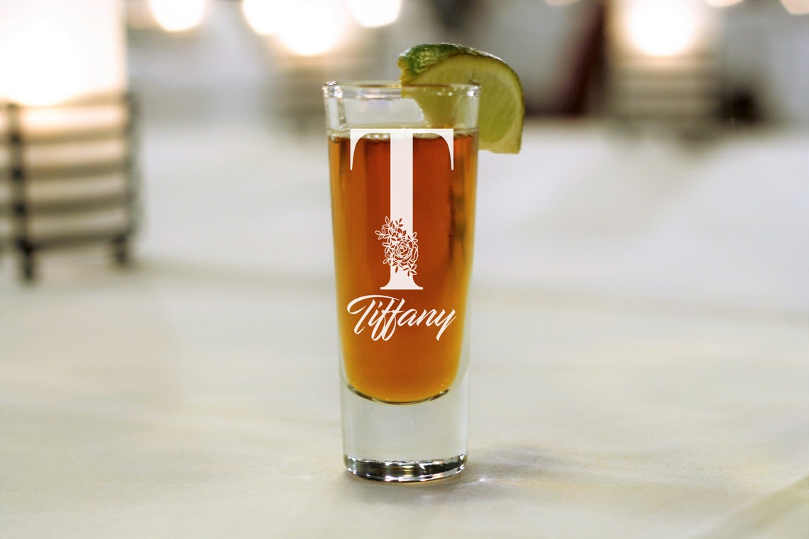 Cute Shot Glasses Set of 2 Wedding Favors Bridal Party Maid Etsy