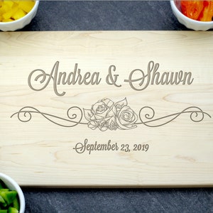 Engraved Cutting Board, Personalized Wedding Gift, House Warming Gift, Personalized Cutting Board, Anniversary Present, Newlywed Gifts