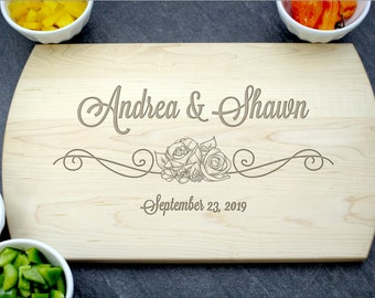 Engraved Cutting Board, Personalized Wedding Gift, House Warming Gift, Personalized Cutting Board, Anniversary Present, Newlywed Gifts