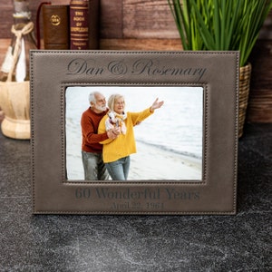 60th Anniversary Gift, Engraved Frame, Anniversary, Grandparents Gift, Gift for Parents, Anniversary Gift, Anniversary Gifts, Photo Frame