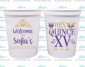 Quinceañera Birthday Cup, Custom Cups, Quinceañera Favors, Personalized Cup, Decoracion 15 Anos, Birthday Girl Cups, Quinceañera Celebration