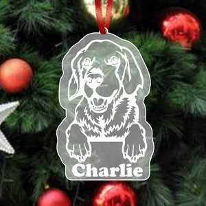 Labrador Retriever Ornament, Labrador Retriever Christmas Tree Ornament, Custom Pet Ornament, Dog Ornament Personalized, Dog Name Ornament