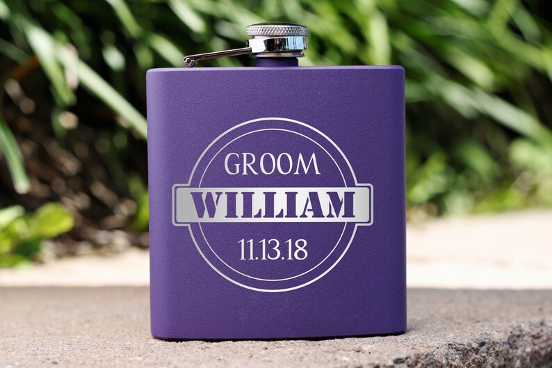 Groomsman Flask Flask for Men Personalized Flask Custom Etsy