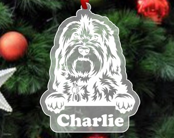 Bernedoodle Ornament, Bernedoodle Christmas Tree Ornament, Custom Pet Ornament, Dog Ornament Personalized, Dog Name Ornament, Cute Pet Gift