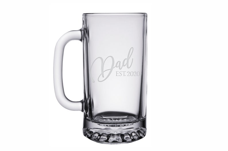 Dad Gift, New Dad Gift, Dad Announcement, New Baby Announcement, Dad To Be, Dad Beer Mug, Dad Glass, Pregnancy Announcement, Dad Est, Father image 5