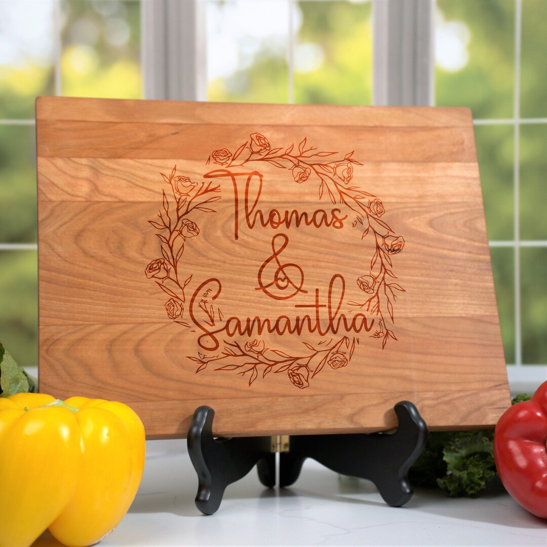 Engraved Charcuterie Board, Personalized Cutting Board, Custom Wedding