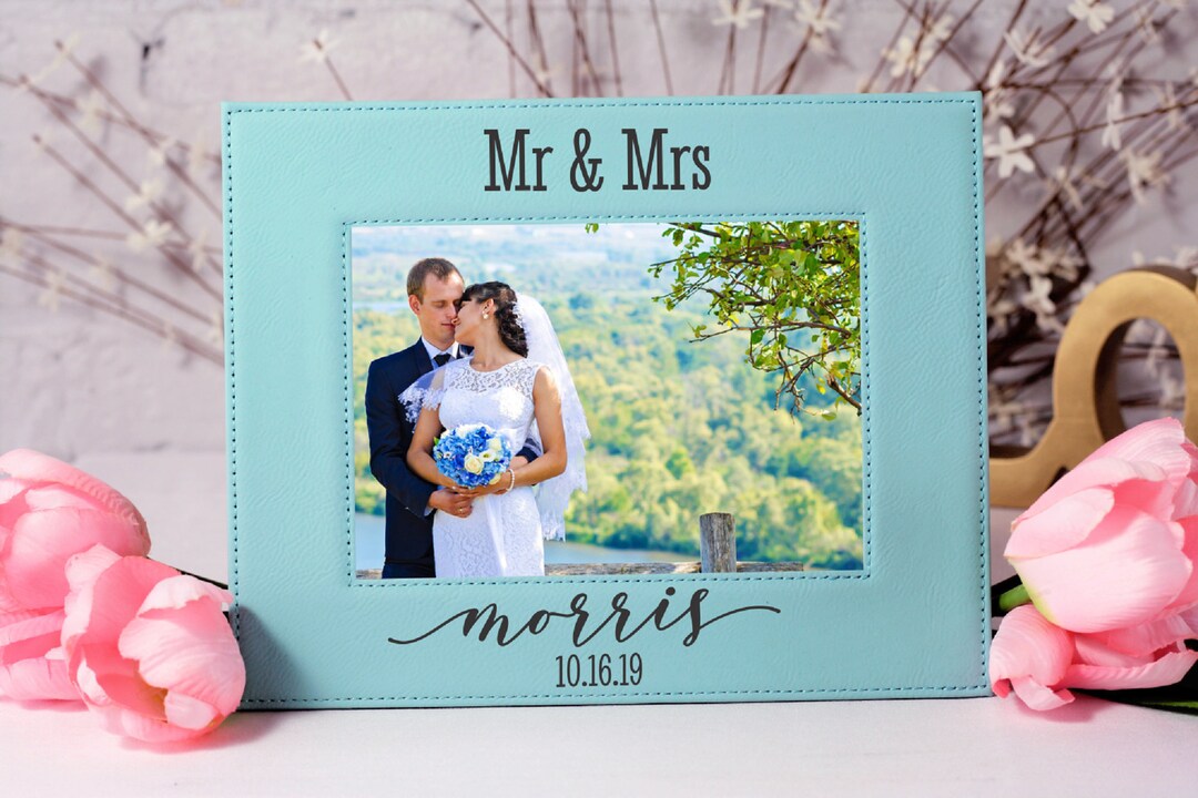 Mrs. Photo Mr and Mrs Photo Frame, Wedding Gift, Bride and Groom, Gifts for the ...