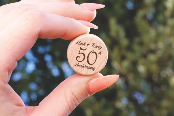 50th Anniversary Party Favors, 50 Year Anniversary, Custom Wine Stoppers, Guest Party Favors, Personalized Cork, Anniversary Guest Thank You