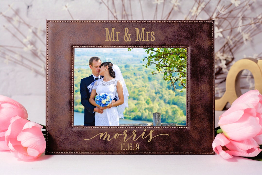 Mrs. Photo Mr and Mrs Photo Frame, Wedding Gift, Bride and Groom, Gifts for the ...