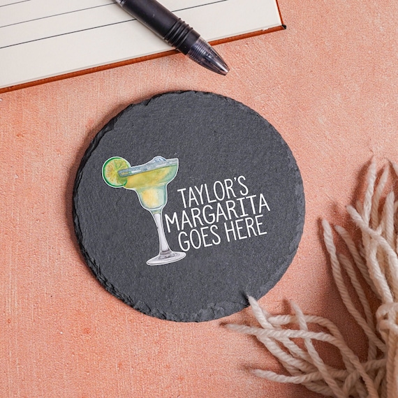 Margarita Coaster, Personalized Margarita Gift, Custom Drink Coaster, Margarita Lover Gift, Coaster for Mom or Wife, UV Printed Coaster