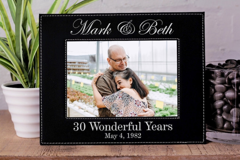Gift for Wife Anniversary Gifts 30 Year Anniversary Personalized Photo Frame Wedding Anniversary 30th Anniversary Gift Husband Gift