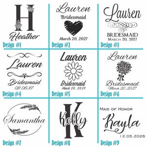 Bridesmaid Champagne Flutes – Personalized Wedding Party Glasses – Custom Bridal Party Gift for Getting Ready bild 2