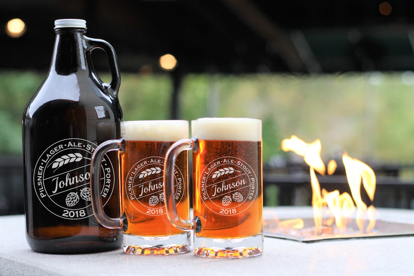 Personalized Amber Beer Growler Monogrammed Beer Growler 64 Etsy