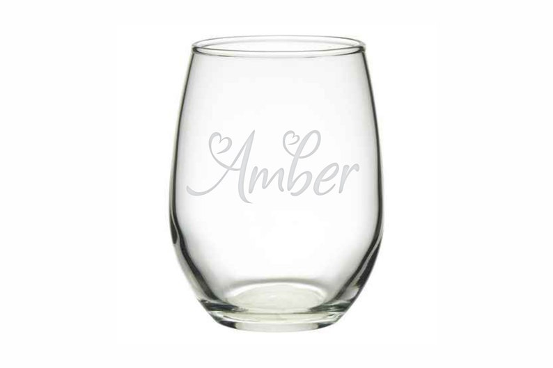 Custom Wine Glass, Custom Bridesmaid Glasses, Personalized Wine Glass, Custom Stemless Wine Glass, Stemless Wine Glass, Monogram Wine Glass bild 5