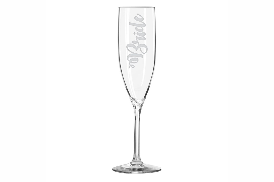 Personalized Champagne Glasses for Bridesmaids Set of 4 Etsy