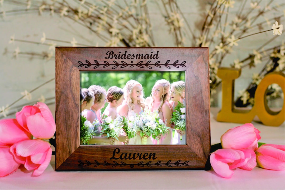 Bridal Party Frame, Custom Picture Frame, Personalized Photo Frame, 5x7