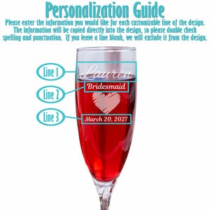 Bridesmaid Champagne Flutes – Personalized Wedding Party Glasses – Custom Bridal Party Gift for Getting Ready Design 2