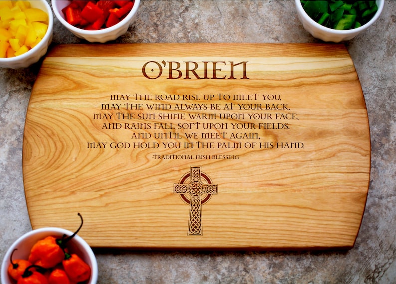 Irish Blessing Personalized Cutting Board Irish Prayer Etsy