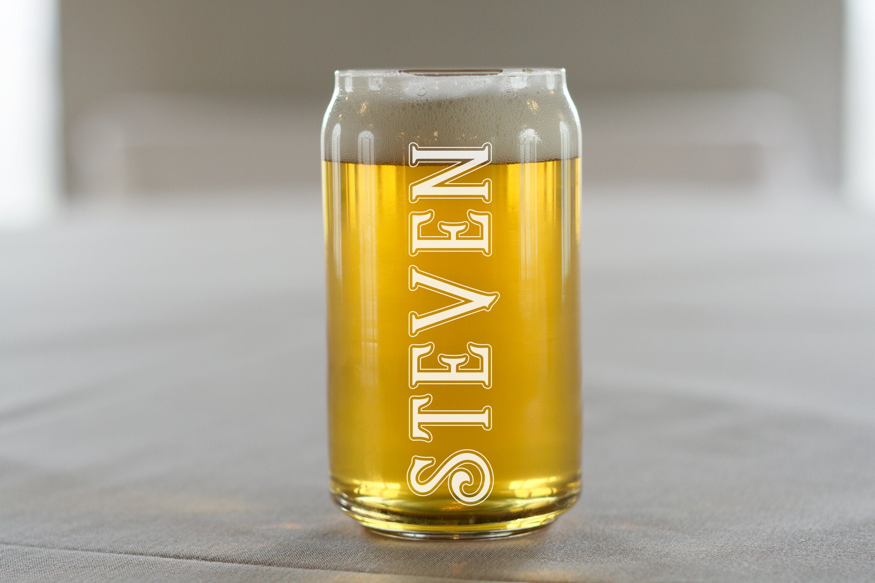 Personalized Beer Mug Set of 2 Custom Beer Can Glass Etsy