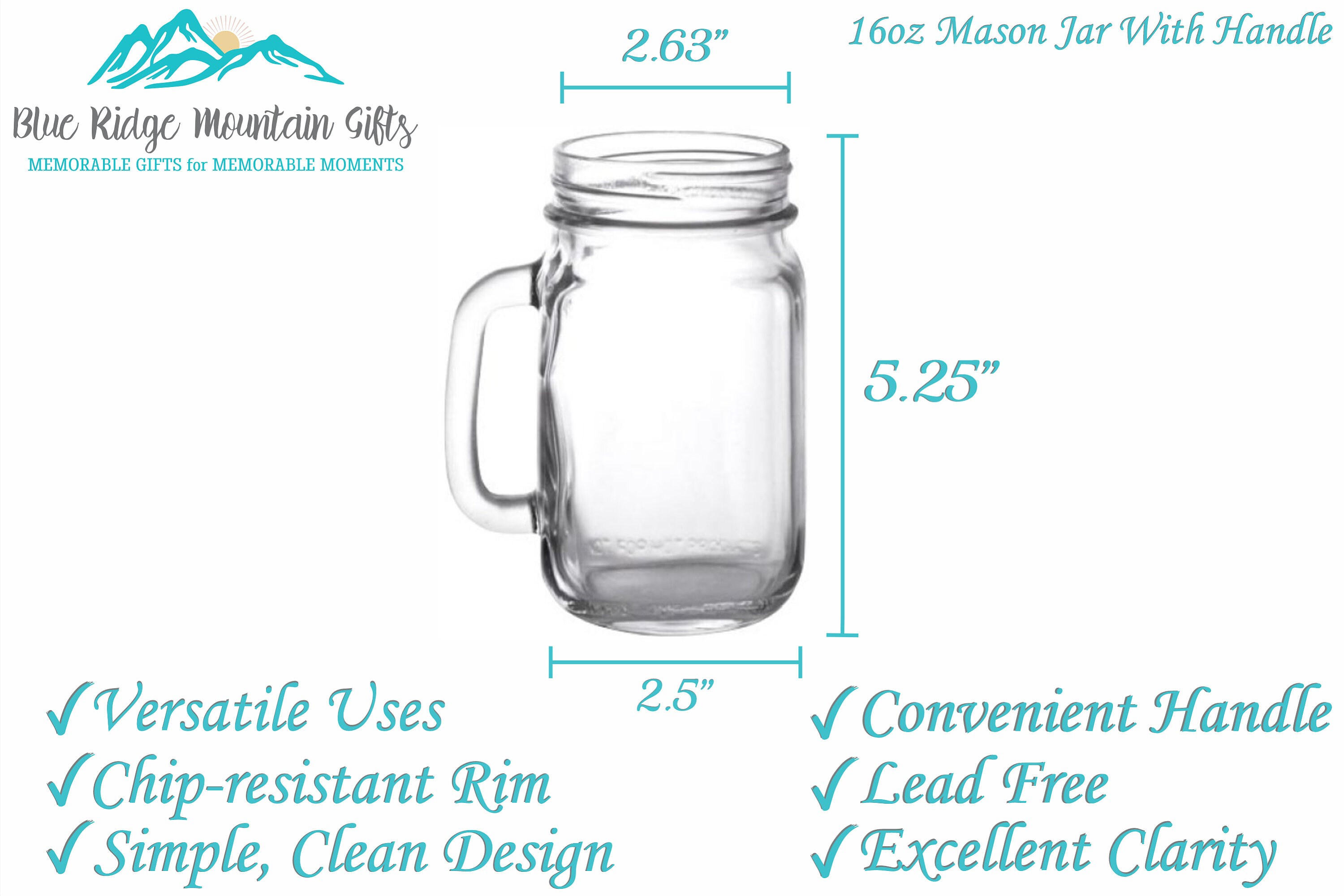 Personalized Mason Jar Mug Set of 8 Custom Mason Jar Glass Etsy