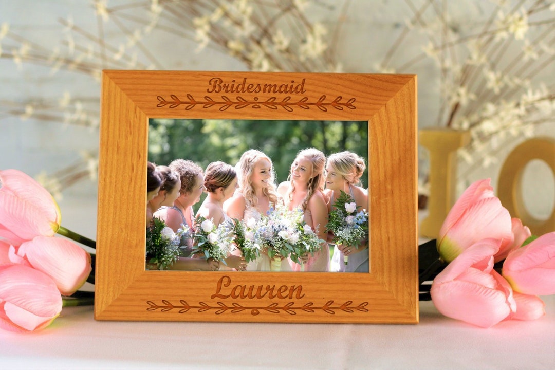 Bridal Party Frame Custom Picture Frame Personalized Red Etsy