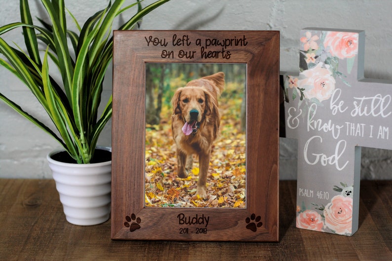 Pet Loss, Memorial Frame, In Memory of Dog, Pet Memorial, Custom Memorial Gift, Pet Lover, Dog Lover, Cat Lover, Dog Memorial, Cat Memorial image 1