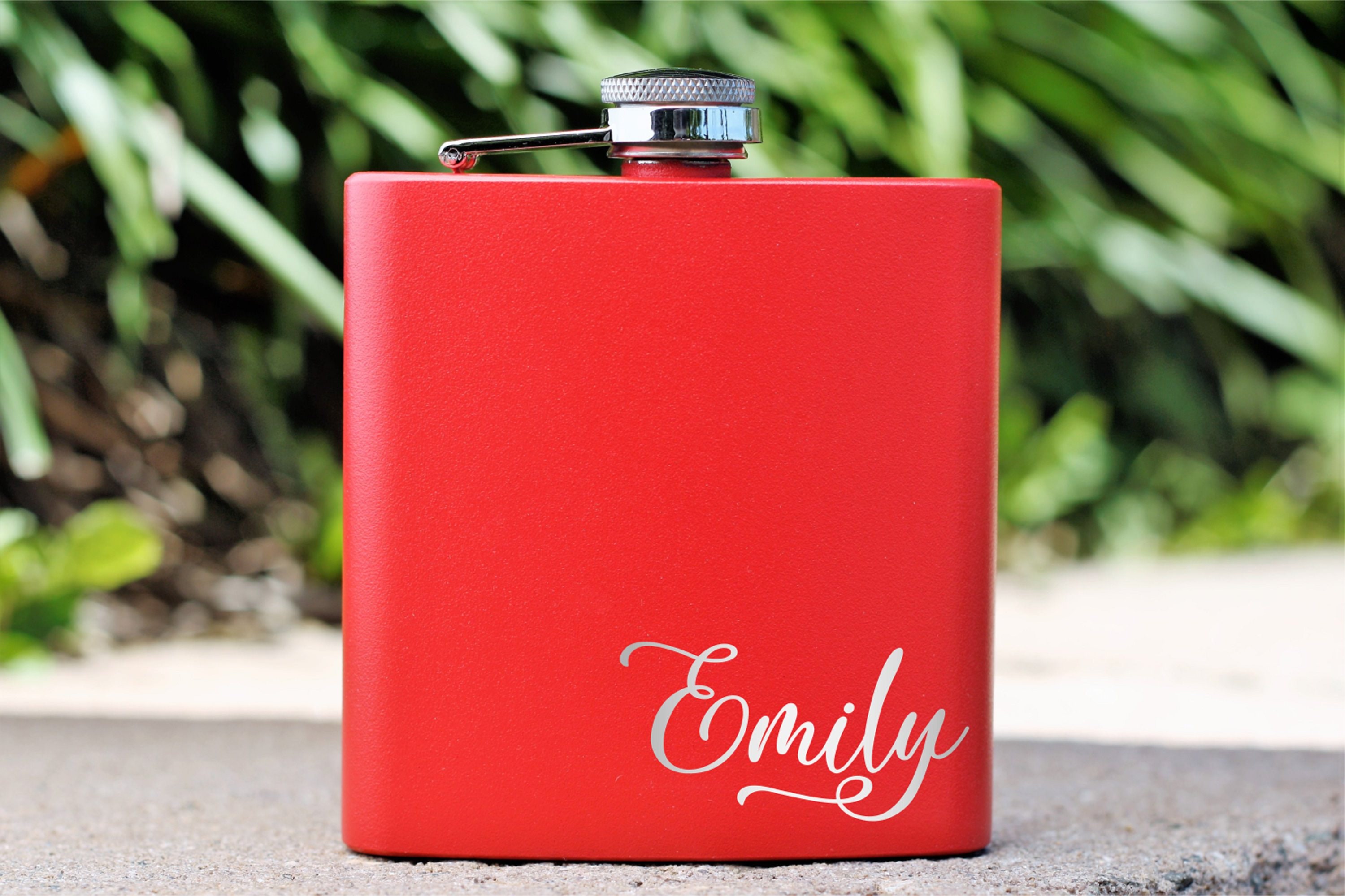 Black Flask Groomsmen Gift Personalized Flask Custom Etsy