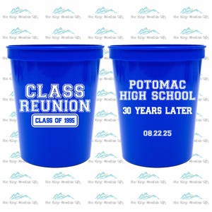 High School Reunion Cups, 30 Year Reunion, Class Reunion Favors, College Reunion, Reunion Party Decorations, Class of, Graduation Alumni