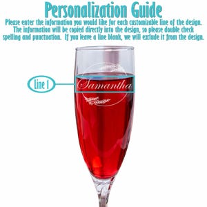 Bridesmaid Champagne Flutes – Personalized Wedding Party Glasses – Custom Bridal Party Gift for Getting Ready Design 7